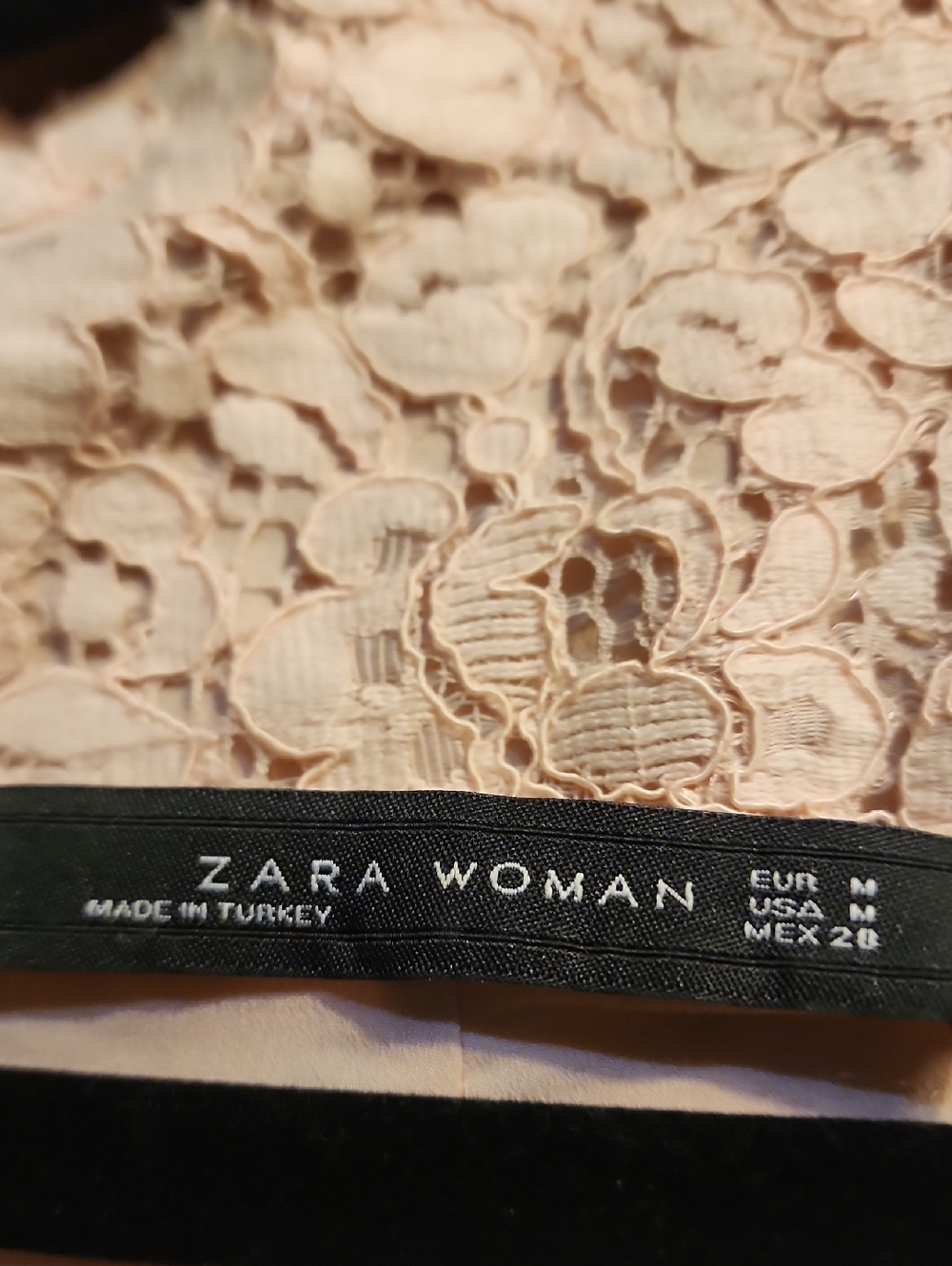 ZARA  Lace Shift Dress Blush Pink Size Med - Picture 4 of 4